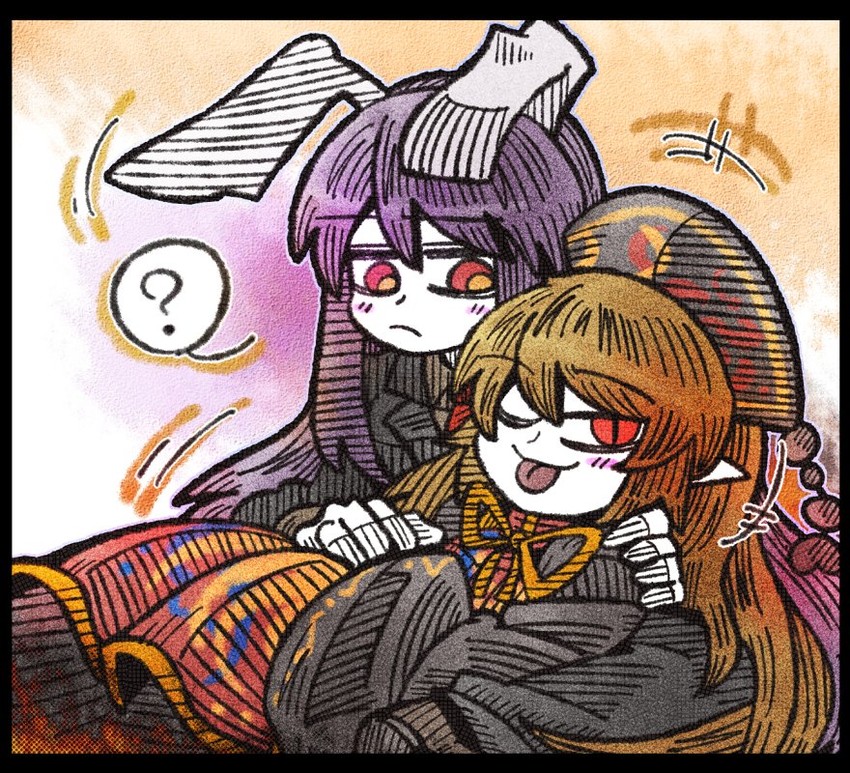 reisen udongein inaba and junko (touhou) drawn by suenari_(peace)