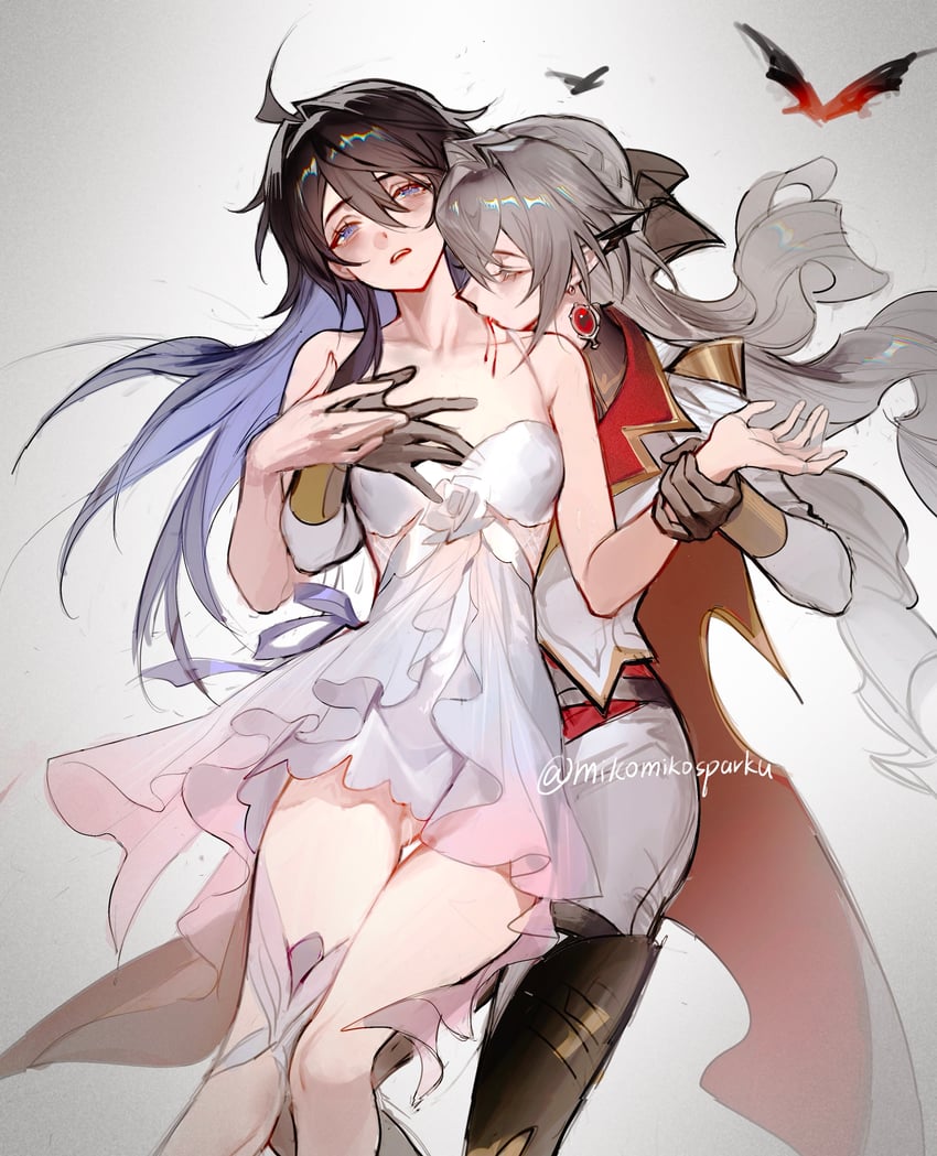 bronya rand and seele (honkai and 1 more) drawn by mie_xing