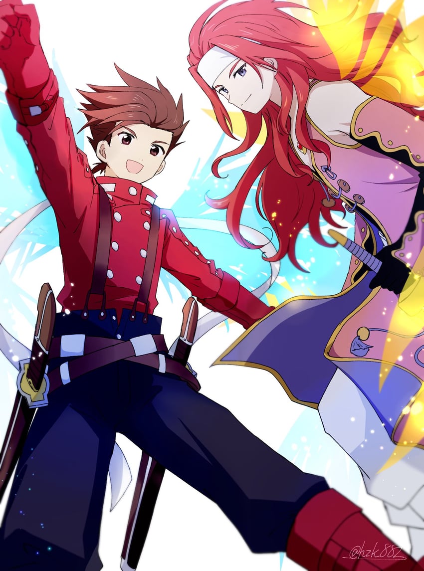 lloyd irving and zelos wilder (tales of and 1 more) drawn by hzk882