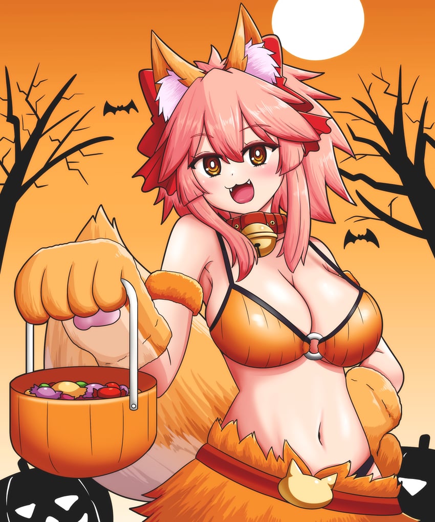 tamamo and tamamo cat (fate and 1 more) drawn by keita_naruzawa