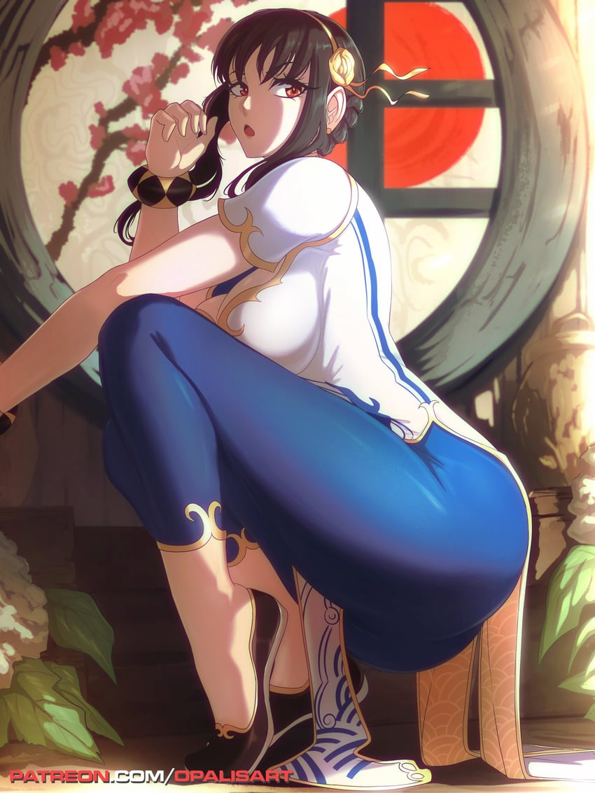 yor briar and chun-li (street fighter and 2 more) drawn by opalis