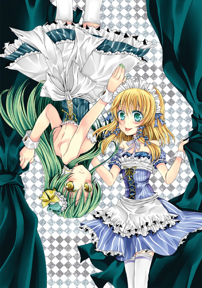 kochiya sanae and moriya suwako (touhou) drawn by hoozuki_shia