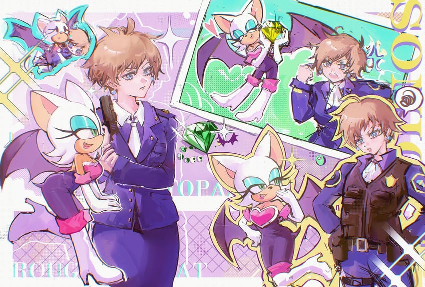 rouge the bat and topaz (sonic and 1 more) drawn by waaii132299