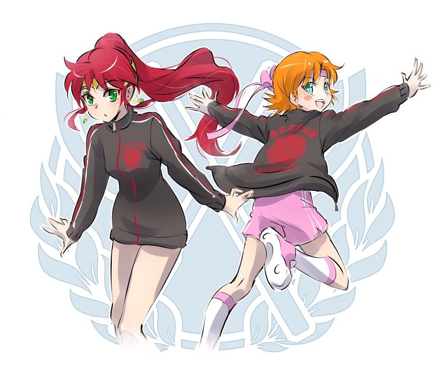 pyrrha nikos and nora valkyrie (rwby) drawn by iesupa