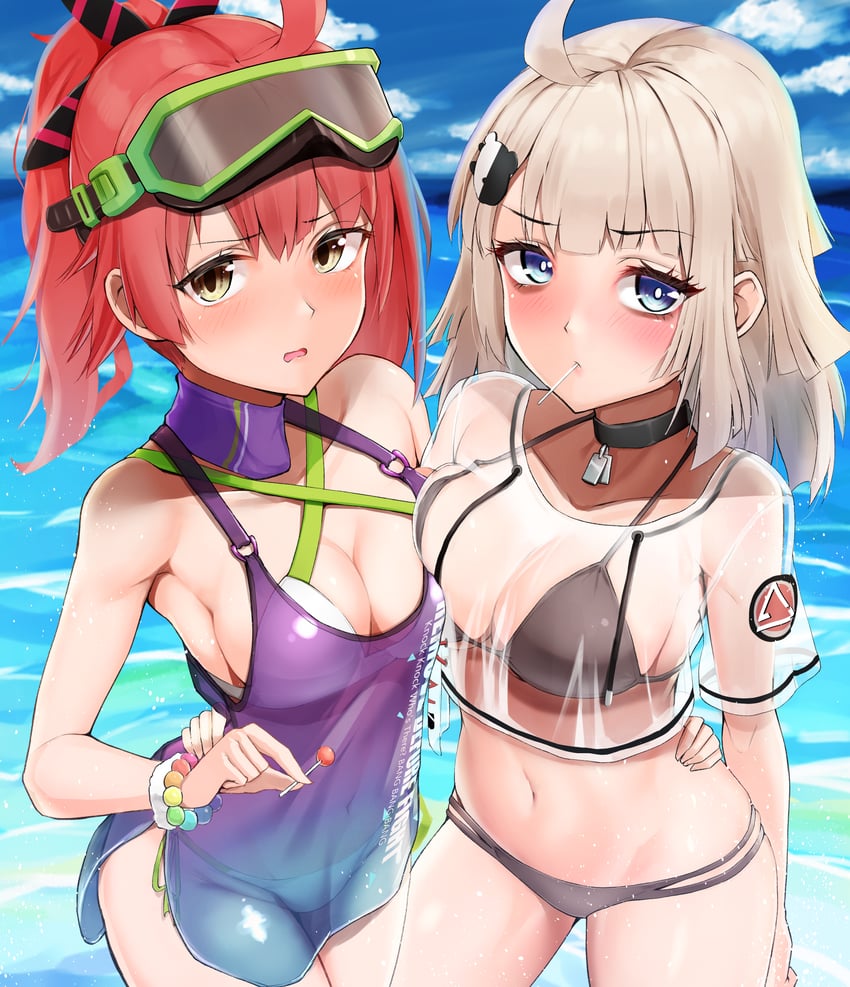aa-12 and mp7 (girls' frontline) drawn by dyne_gallon