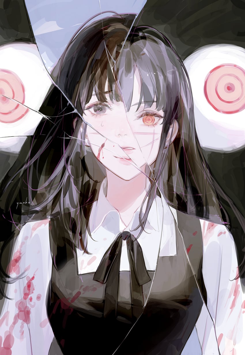 yoru, mitaka asa, and war devil (chainsaw man) drawn by yueko_(jiayue_wu)