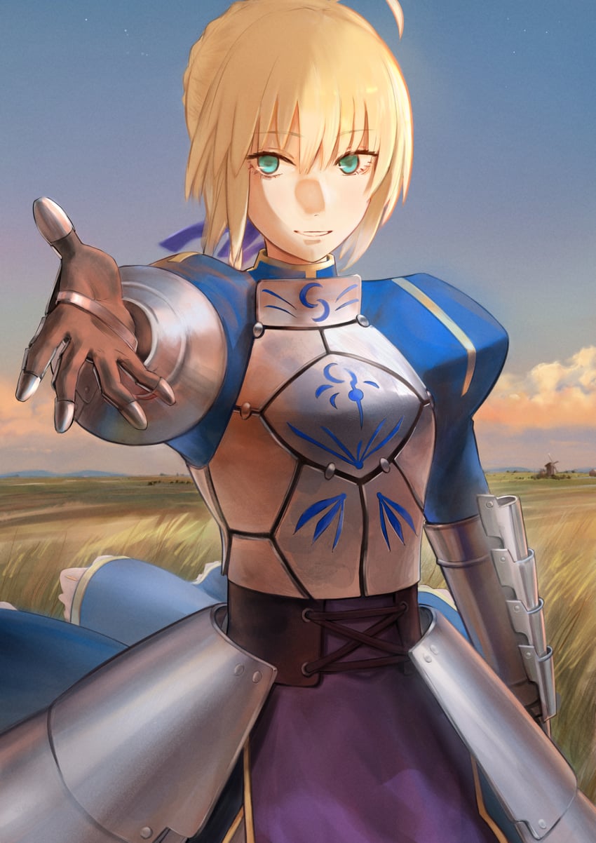 artoria pendragon and saber (fate and 1 more) drawn by kakitani_jirou