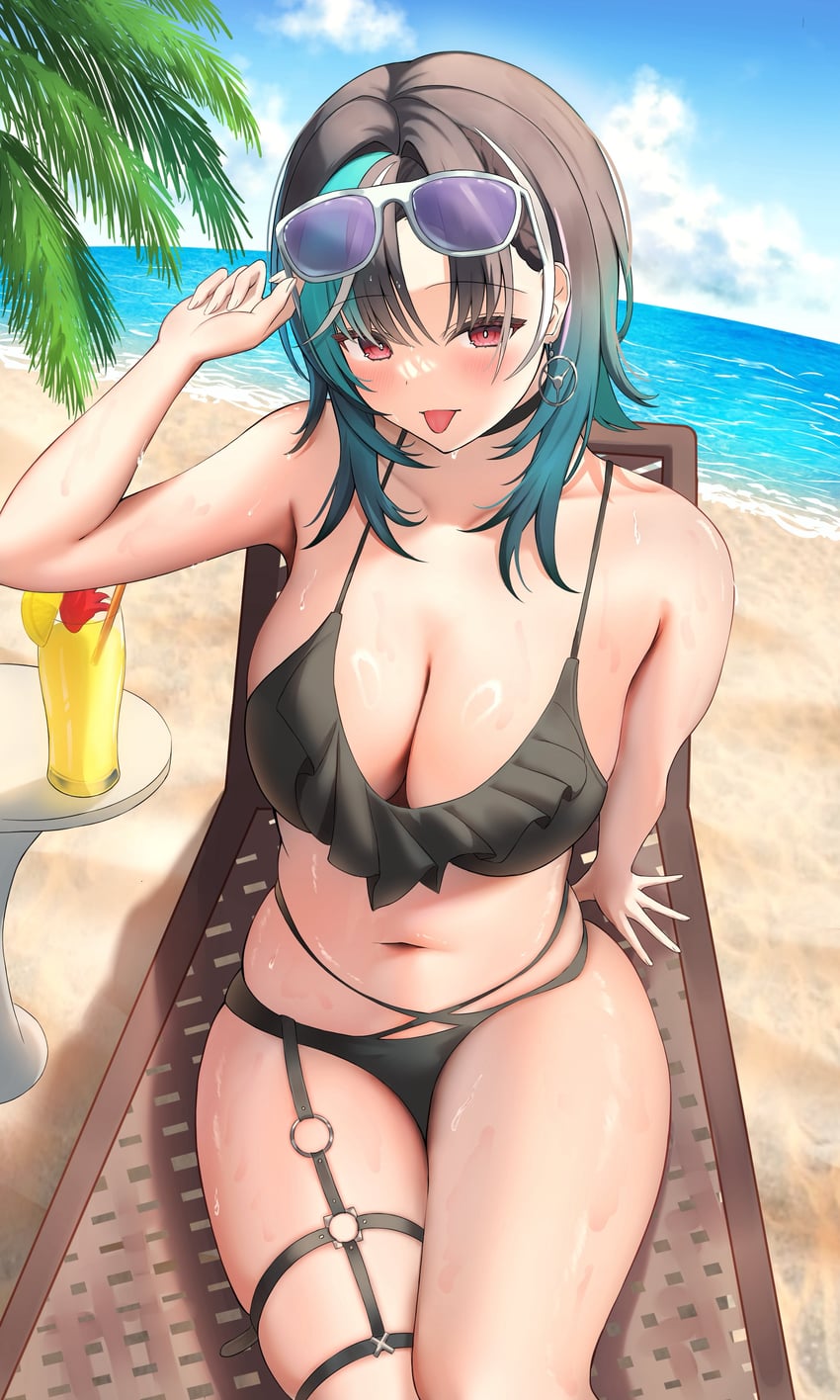 rindo chihaya (hololive and 1 more) drawn by p-tomi