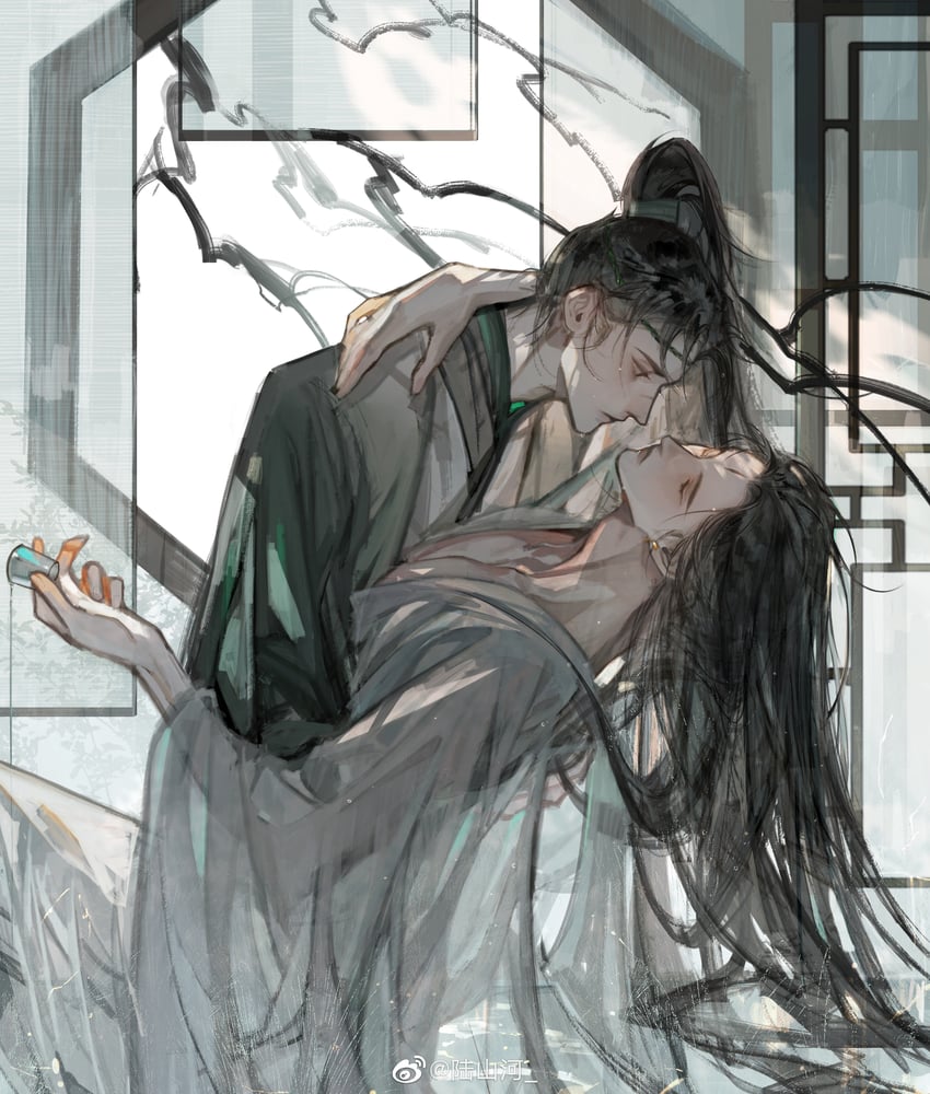 yang jian and chen xiang (new gods: yang jian) drawn by lu_shanhe