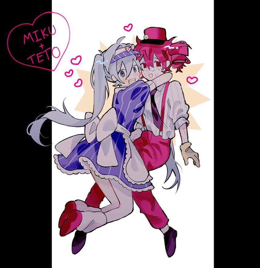 hatsune miku and kasane teto (vocaloid and 2 more) drawn by akechisu1