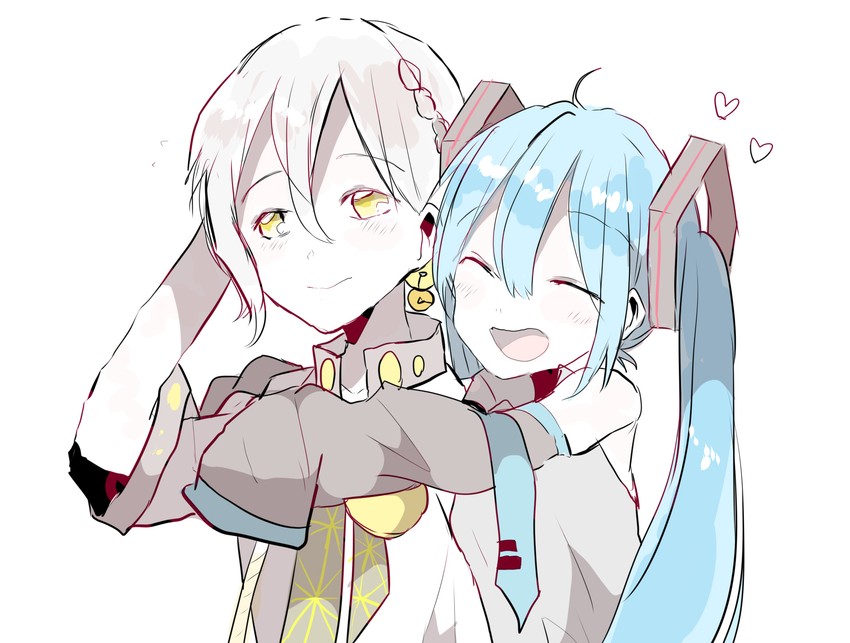 hatsune miku and iori yuzuru (vocaloid and 1 more) drawn by xxxx_saki