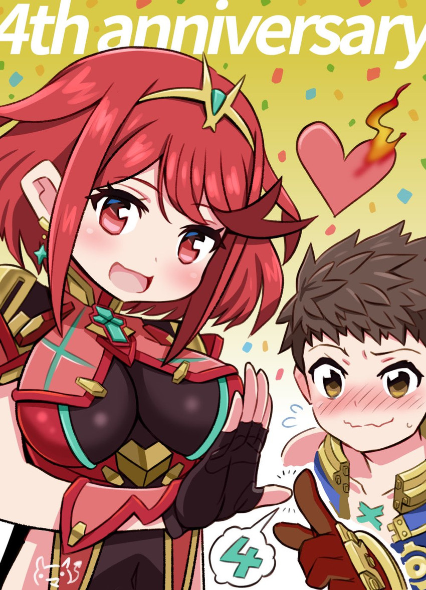 pyra and rex (xenoblade chronicles and 1 more) drawn by ma2acworks