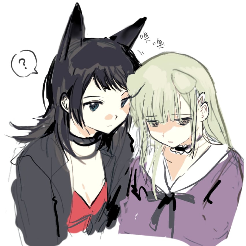 wakaba mutsumi and yahata umiri (bang dream! and 1 more) drawn by cross_neko