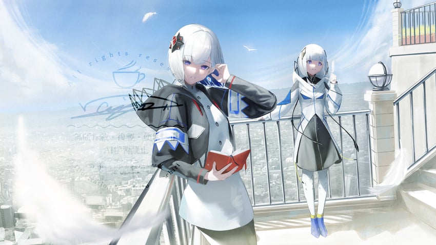 kafu and rime (kamitsubaki studio and 1 more) drawn by mochimochi_kashiwa