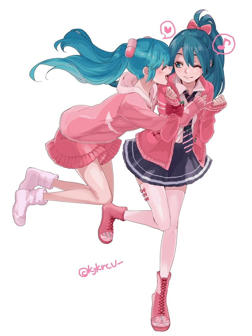 hatsune miku (vocaloid and 2 more) drawn by lady-ichiko