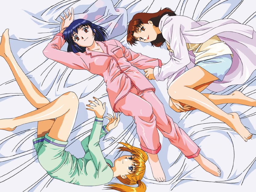 mary kenjitt, yakabe youko, and mitsusawa haruka (refrain love 2) drawn by takigawa_kazuo
