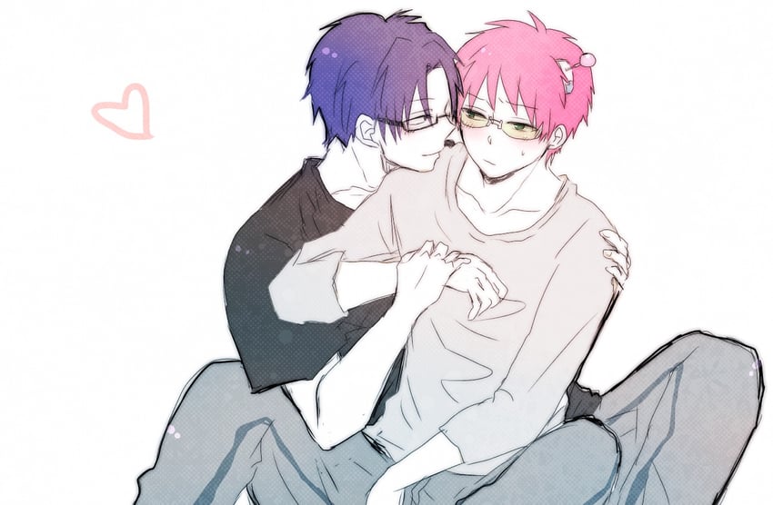 saiki kusuo and kuboyasu aren (saiki kusuo no psi nan) drawn by unkopantu