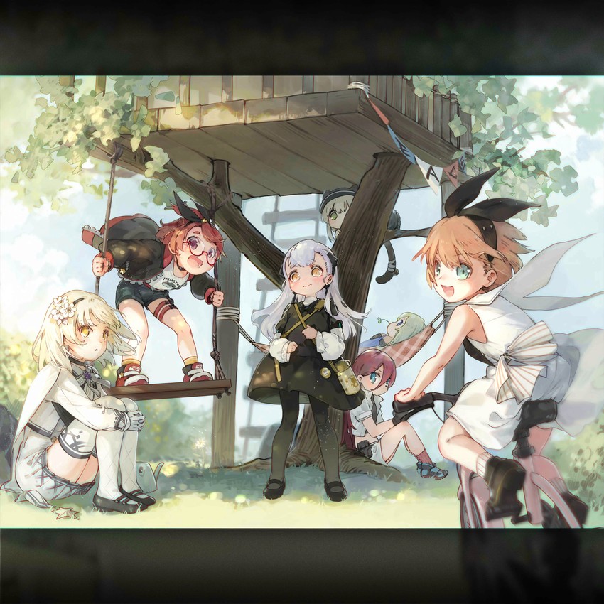 x95, hp-35, ak-alfa, tmp, famas, and 2 more (girls' frontline) drawn by imoko_(imonatsuki)