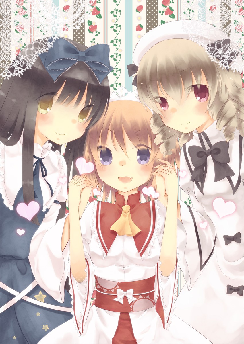 star sapphire, luna child, and sunny milk (touhou) drawn by kinu_shi