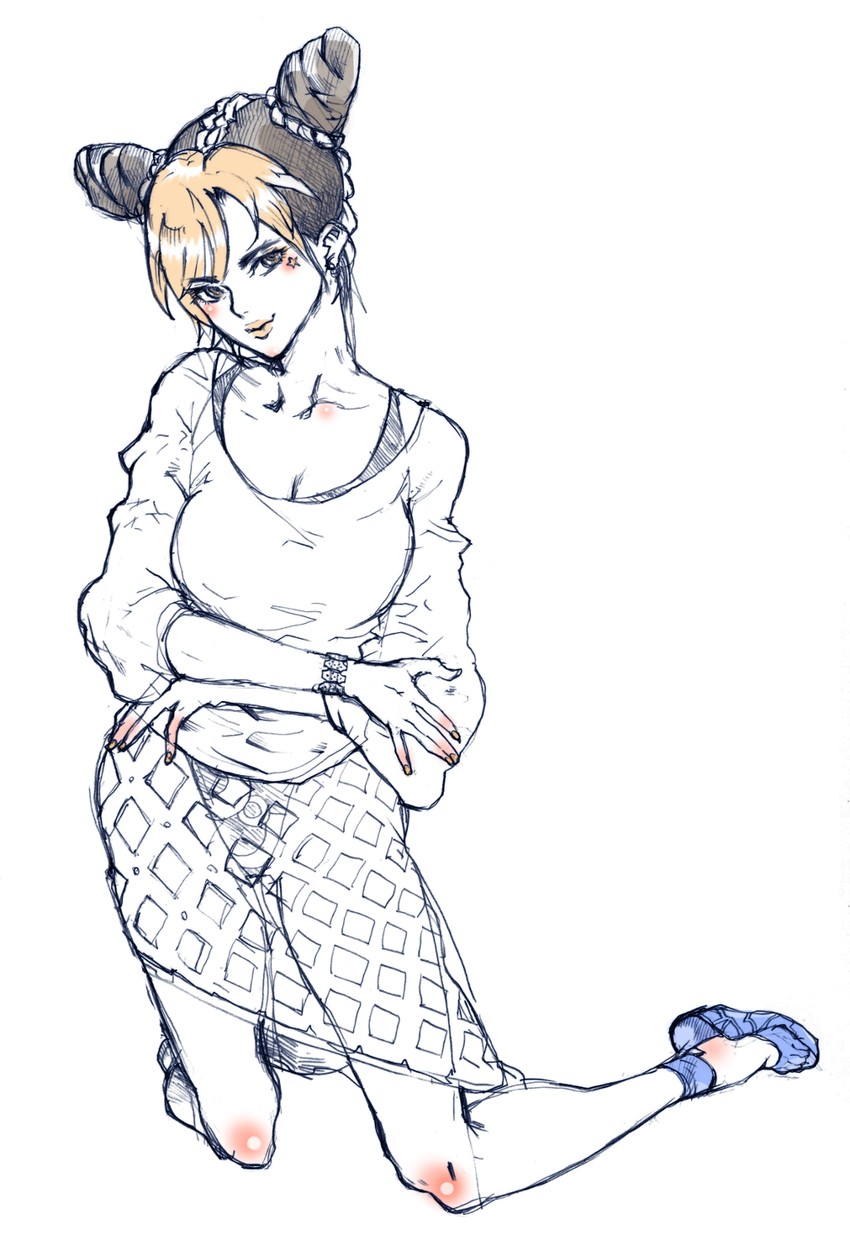 kujo jolyne (jojo no kimyou na bouken and 1 more) drawn by kyuraa_(kyura9een)
