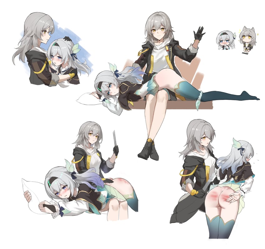 trailblazer, firefly, and stelle (honkai and 1 more) drawn by attack_of_the_hatogod