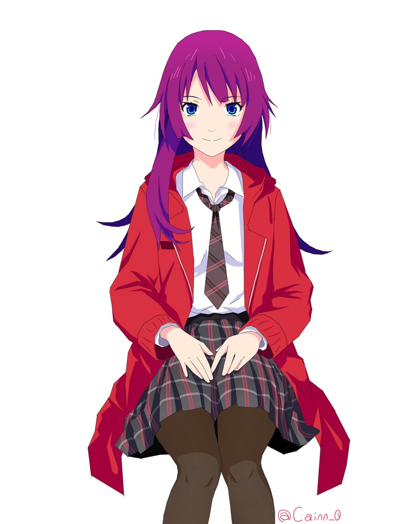senjougahara hitagi (monogatari) drawn by cain20