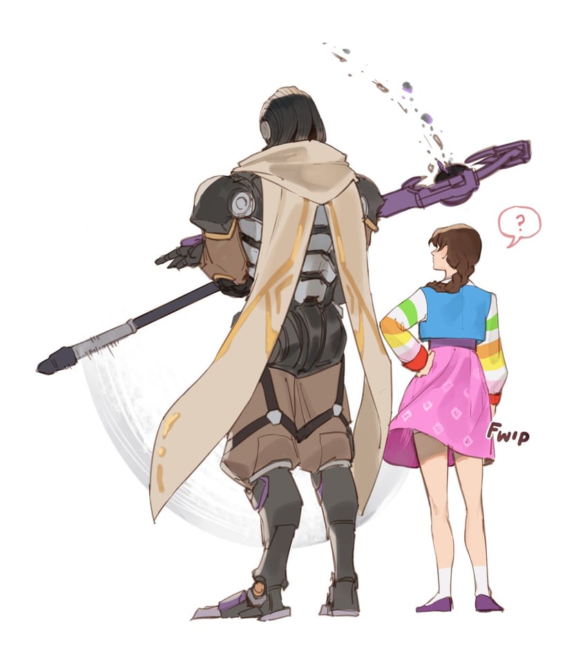 d.va, ramattra, and palanquin d.va (overwatch and 1 more) drawn by velinxi