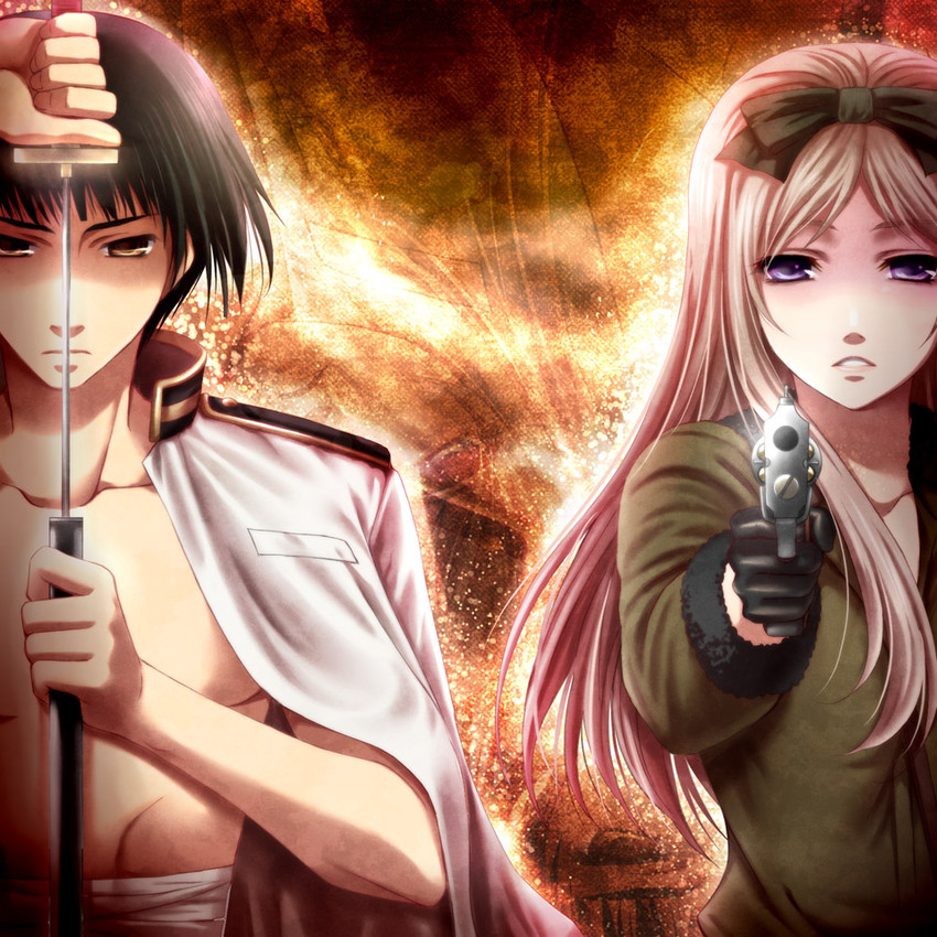 japan and belarus (axis powers hetalia) drawn by sasano_shiki