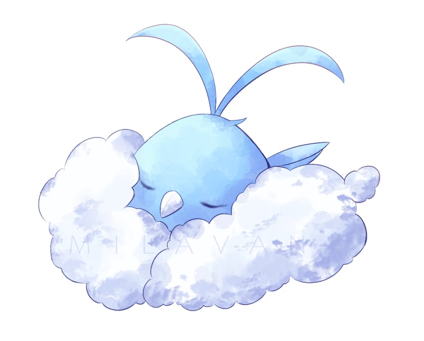swablu (pokemon) drawn by milavana