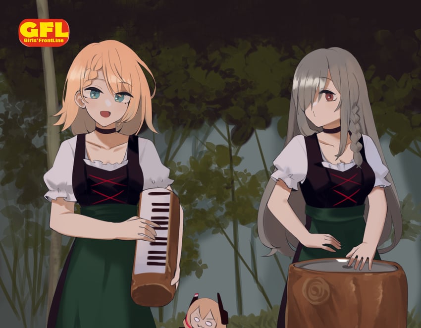 g36, g36c, and m4 sopmod ii jr (girls' frontline) drawn by hinami047