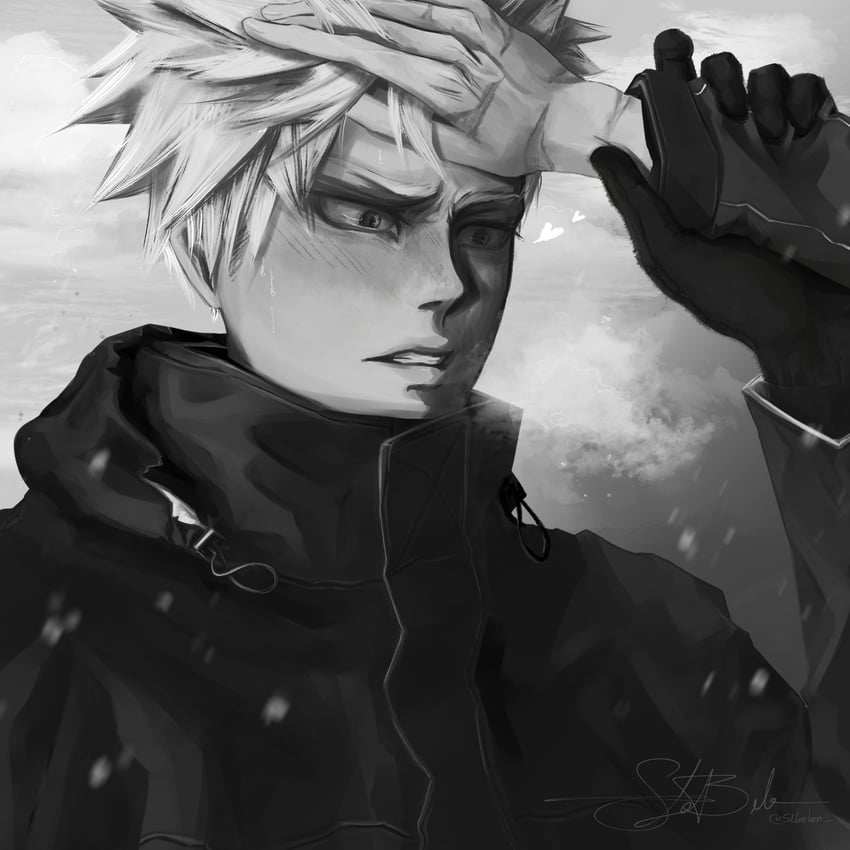 midoriya izuku and bakugou katsuki (boku no hero academia) drawn by bel_(slbelen_)