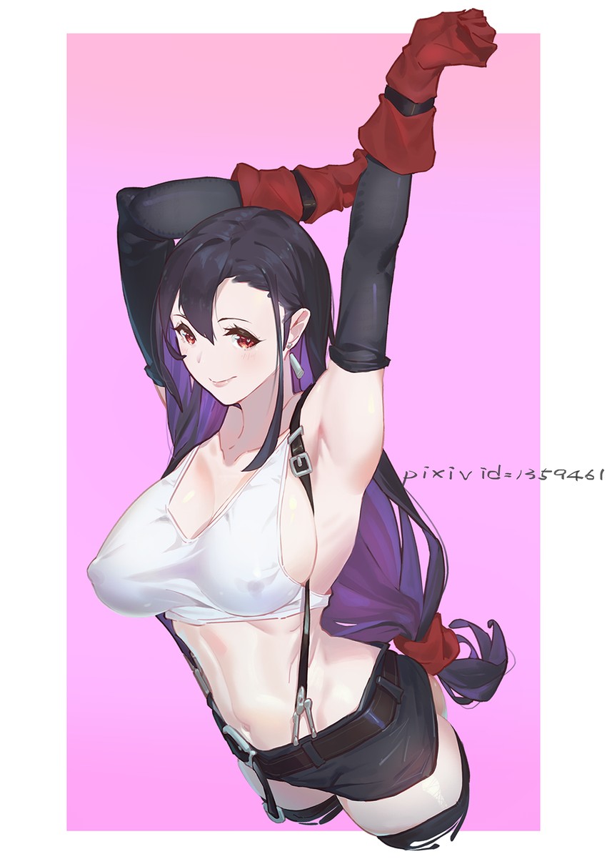 tifa lockhart (final fantasy and 2 more) drawn by shiroi_ume