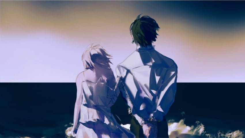 kurapika and chrollo lucilfer (hunter x hunter) drawn by shouka_(ly880217)