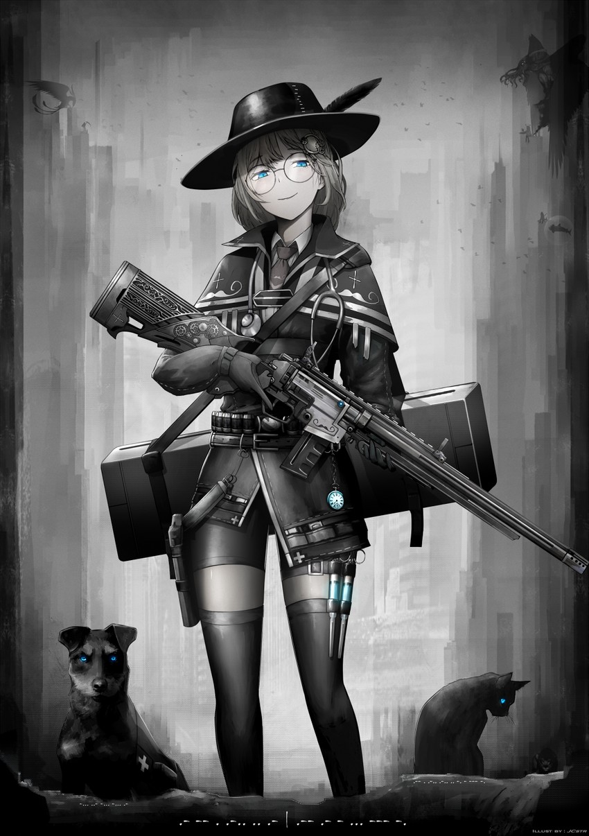 watson amelia, bubba, and wellington (hololive and 1 more) drawn by jcstr