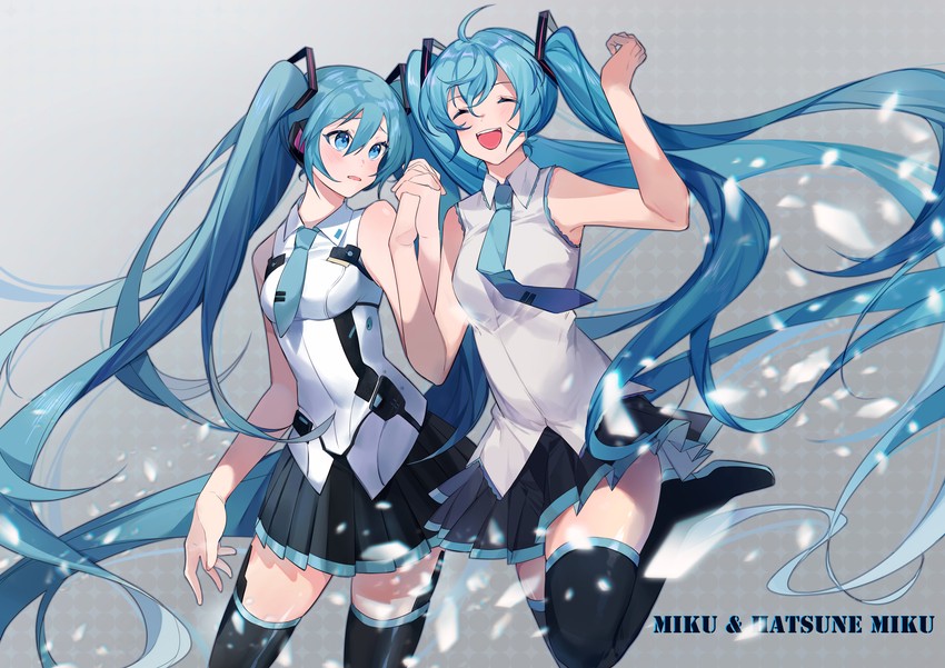 hatsune miku (vocaloid and 1 more) drawn by yayako_(804907150)