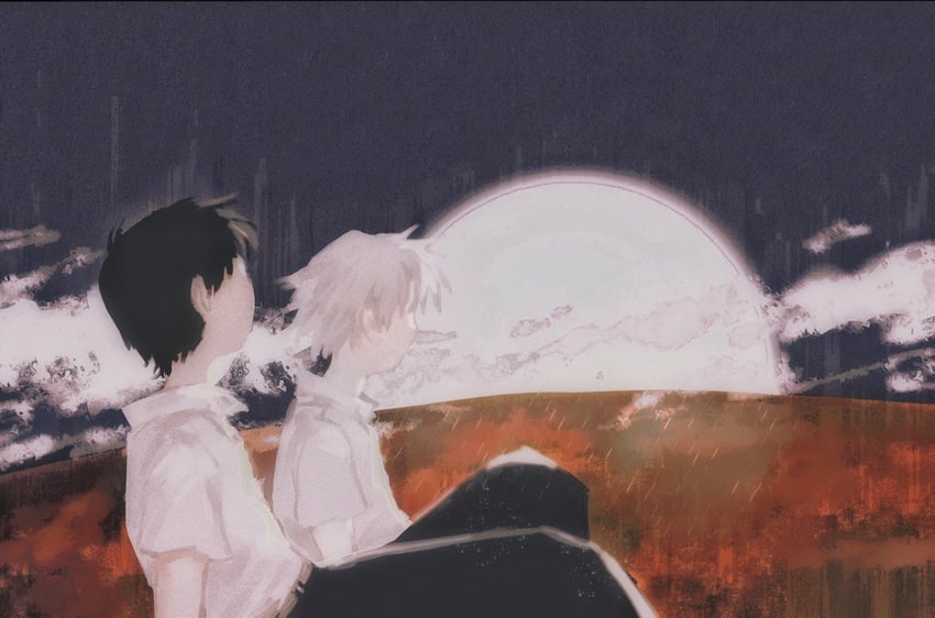 ikari shinji and nagisa kaworu (neon genesis evangelion) drawn by ksline0930