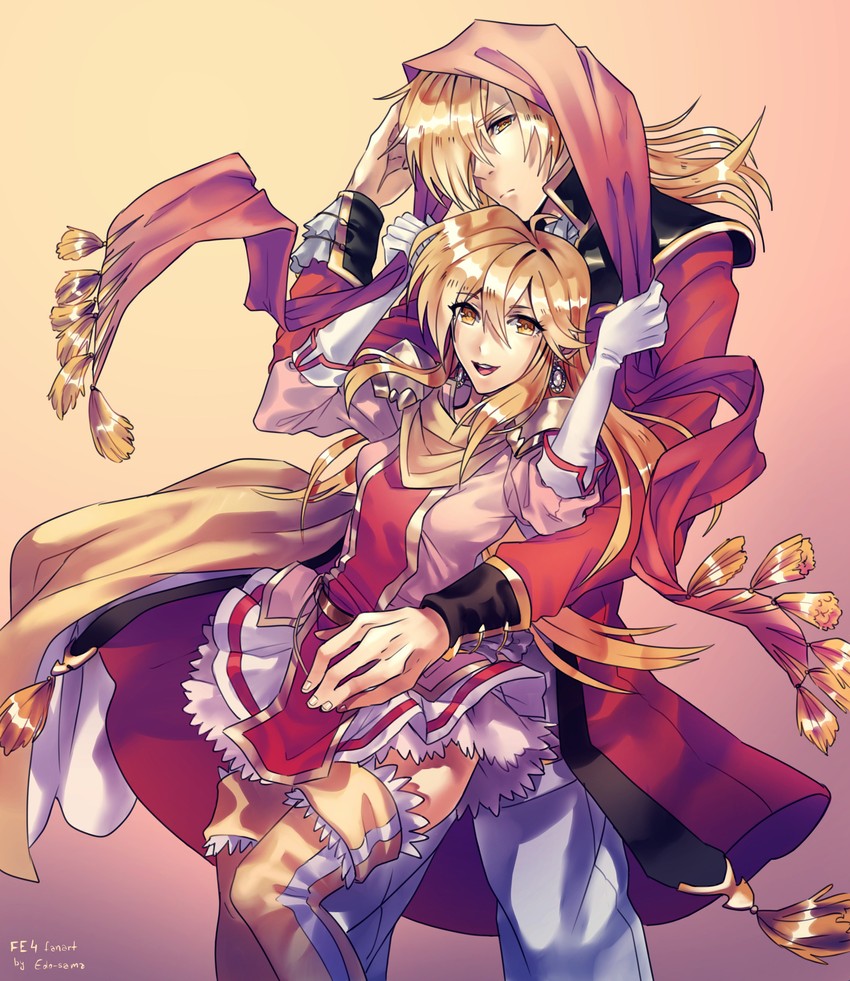 lachesis and eldigan (fire emblem and 1 more) drawn by edo-sama