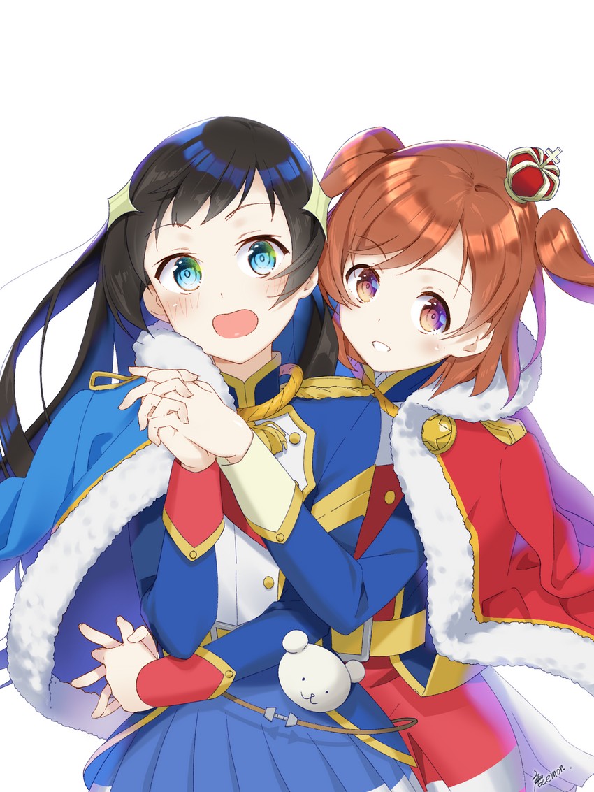 aijou karen and kagura hikari (shoujo kageki revue starlight) drawn by shikaemon