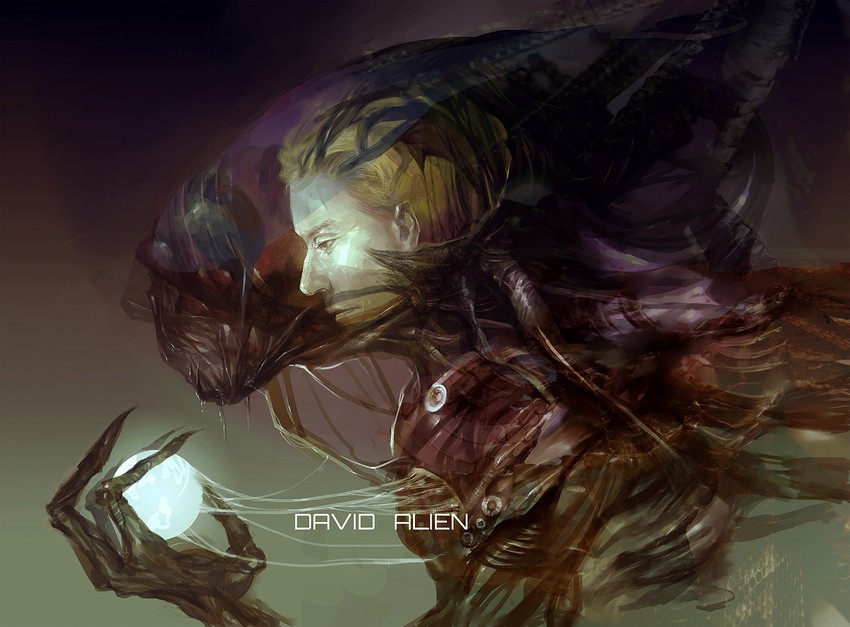 xenomorph, david 8, and proto-xenomorph (alien and 1 more) drawn by river18