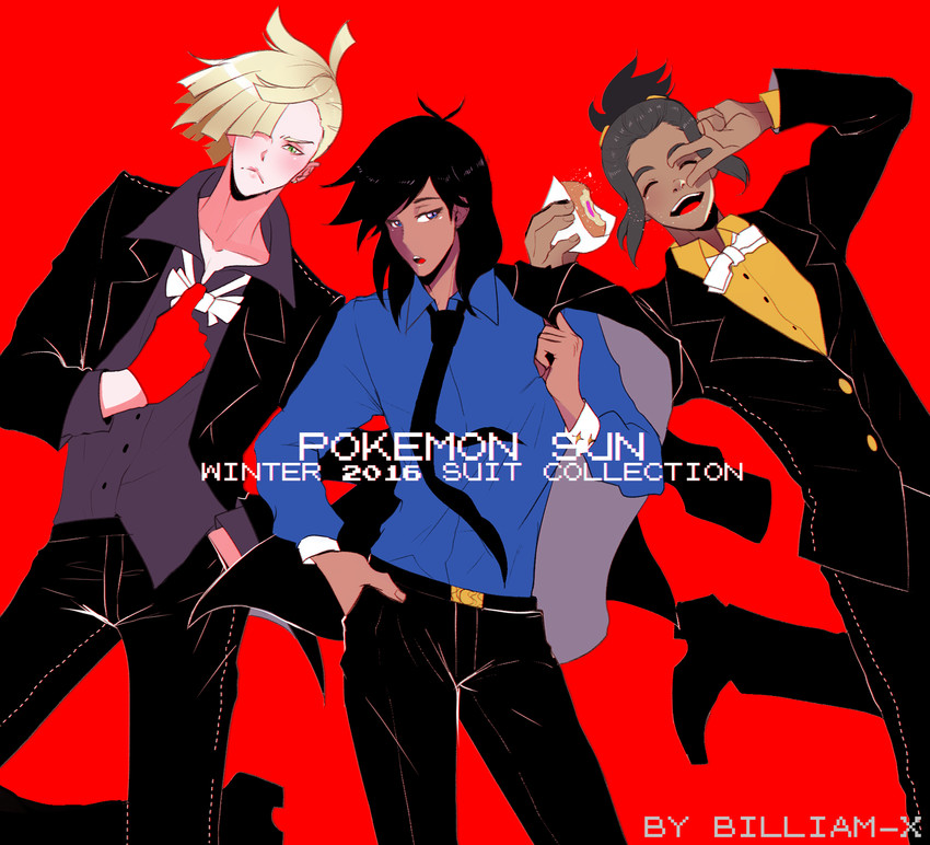 elio, gladion, and hau (pokemon and 1 more) drawn by sly-8
