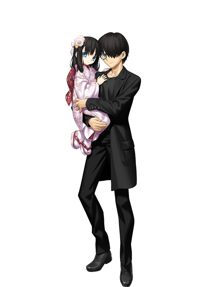 kokutou mikiya and ryougi mana (fate and 2 more) drawn by takeuchi_takashi