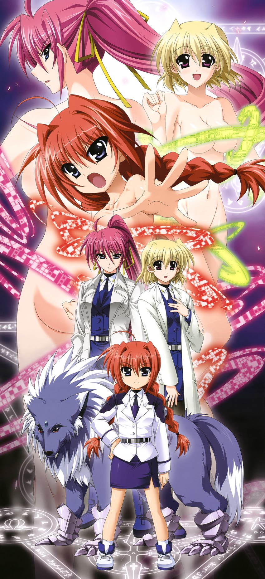 vita, signum, shamal, and zafira (lyrical nanoha and 6 more) drawn by higa_yukari