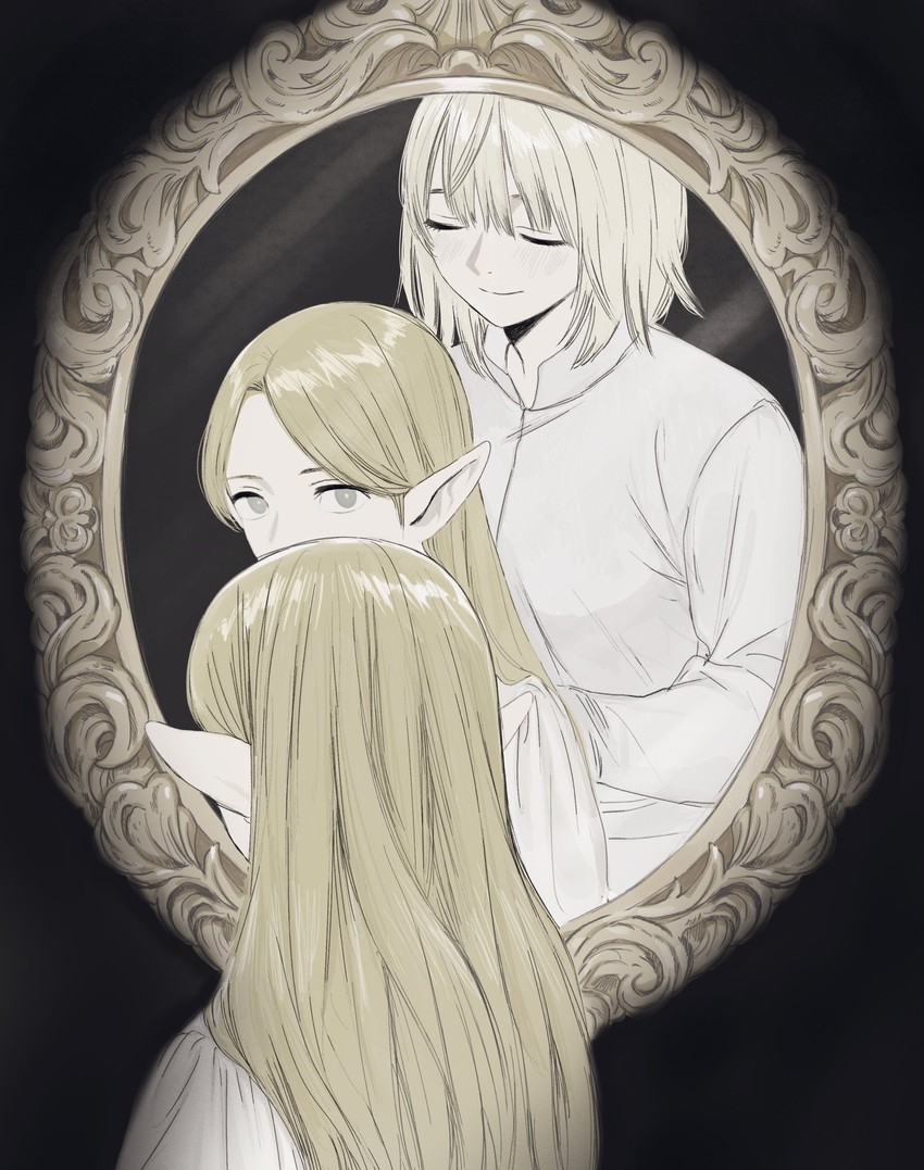 marcille donato and falin touden (dungeon meshi) drawn by frs2
