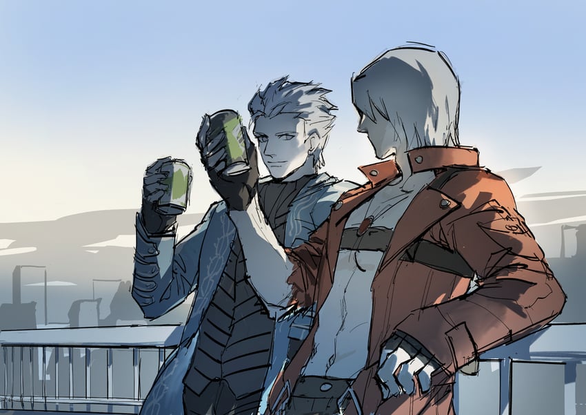 dante and vergil (devil may cry and 1 more) drawn by yi_tiao_zhi_xian_chong