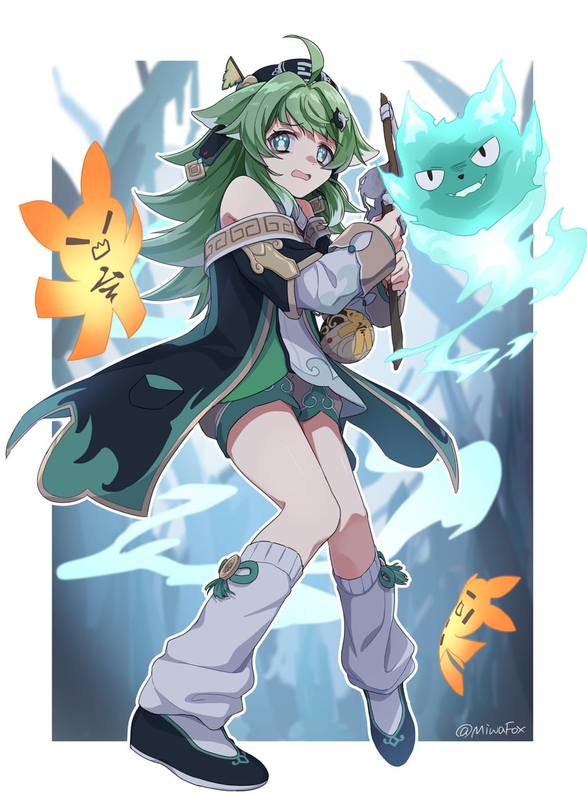 huohuo and tail (honkai and 1 more) drawn by minowa_sukyaru