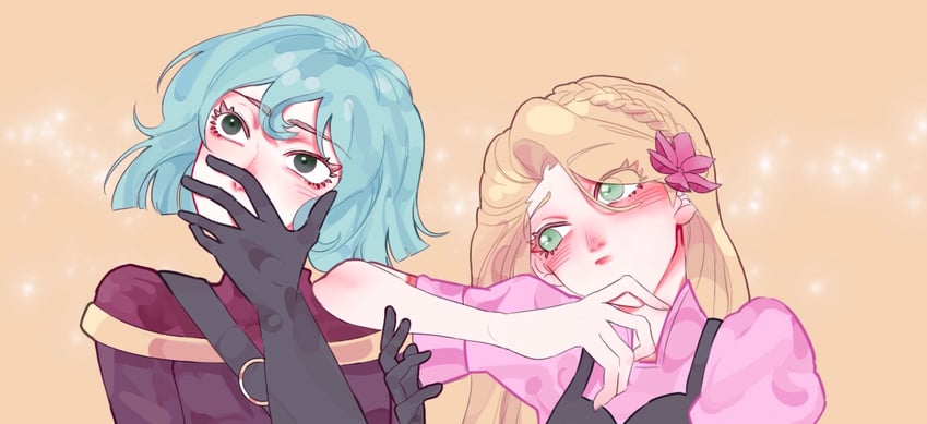 rapunzel and cassandra (tangled and 1 more) drawn by haru_(shikaji)