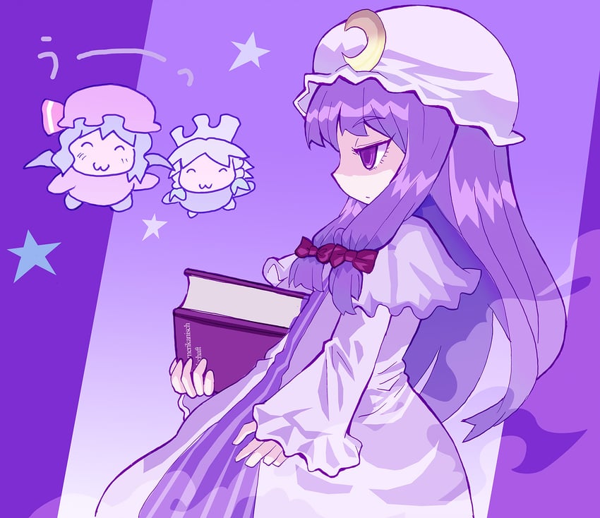 remilia scarlet, izayoi sakuya, and patchouli knowledge (touhou) drawn by discozombie104