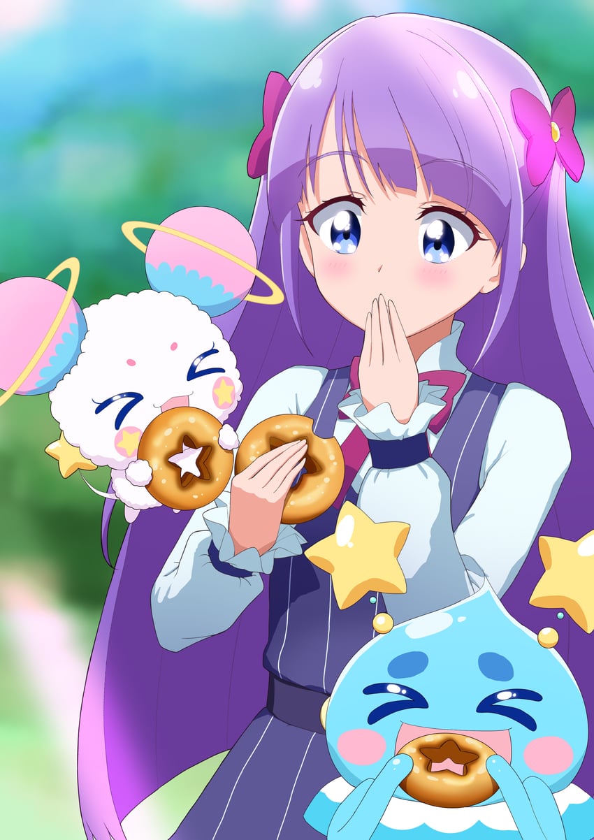 kaguya madoka, prunce, and fuwa (precure and 1 more) drawn by sentyouoekaki