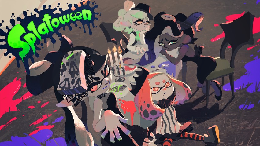 callie, marie, marina, and pearl (splatoon and 2 more) drawn by inoue_seita