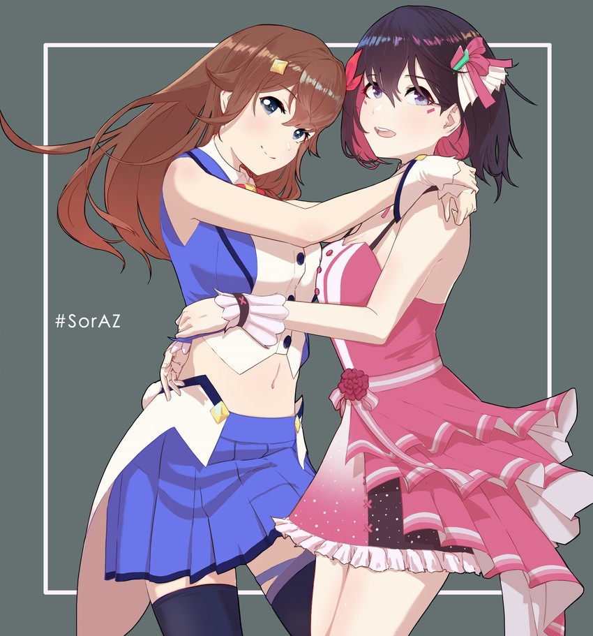 tokino sora and azki (hololive) drawn by inversex_x